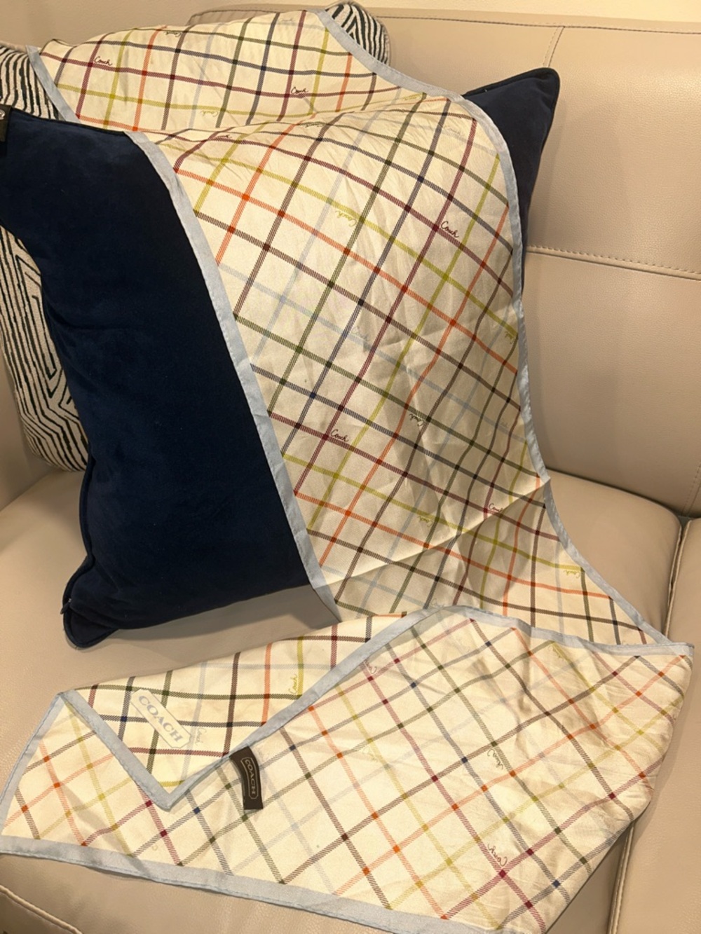 Coach Tattersall Silk Scarf
